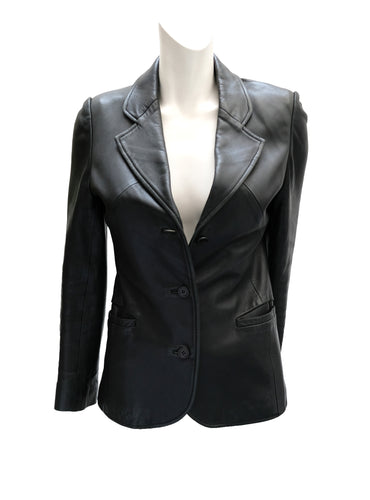 Joseph Vintage Jacket in Black Leather, S