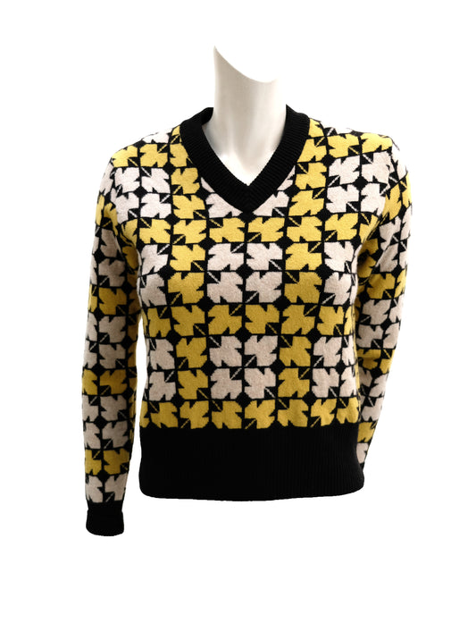 Orla Kiely Geometric Leaf Pattern Jumper, S