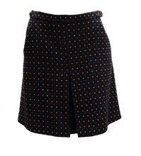 2 Piece Skirt and Top in Polka Dot Black Wool, UK10