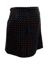 2 Piece Skirt and Top in Polka Dot Black Wool, UK10