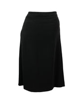 Joseph A-line Skirt in Black Crepe with Front Split, UK10
