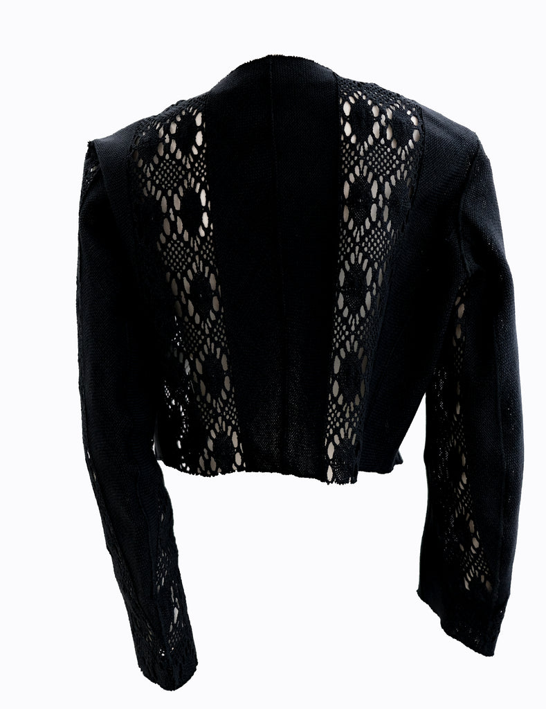 Yves Saint Laurent Vintage Black Crochet Bolero Jacket, UK12-14 ...