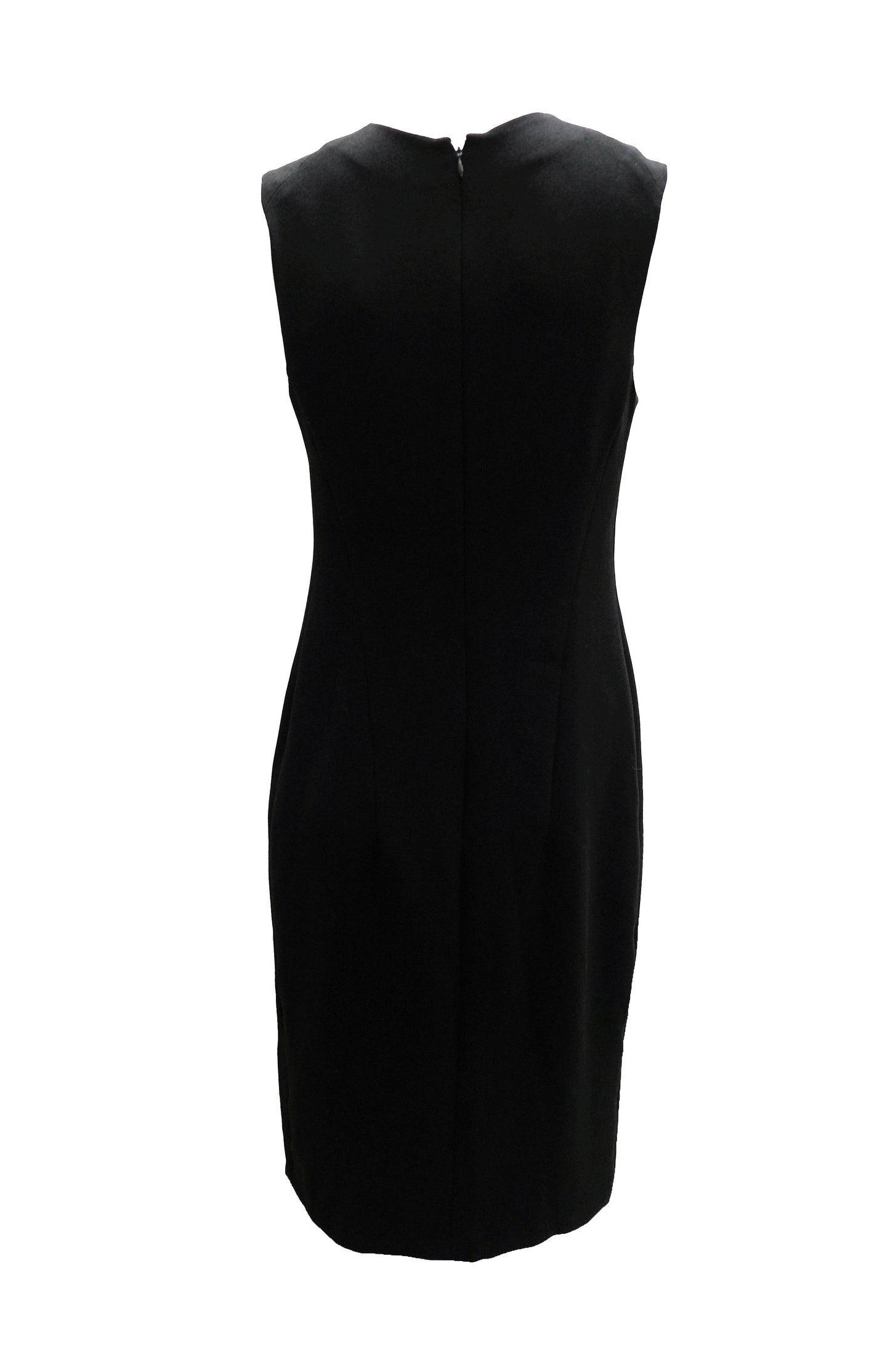 Donna Karan 1990s Vintage Minimalist Fitted Shift Dress, UK12