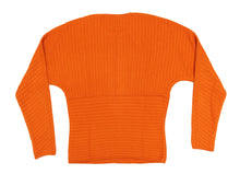 Hermès Vintage Half Zip Knit in Orange Wool & Cashmere Rib, M