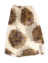 Dries van Noten Floaty Skirt in Printed Cream Silk Chiffon, UK12