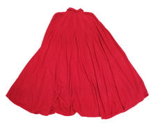 Valentino Vintage Knitted Cape in Cherry Red Cashmere, O/S