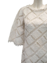 Mexicana Vintage Maxi Dress in Ivory Cotton and Lace, UK10