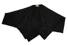 Lanvin Vintage Short Cape in Felted Black Wool, O/S