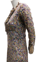 Vintage Tea Dress in Floral Silk, UK10