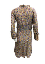 Vintage Tea Dress in Floral Silk, UK10