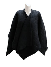 Lanvin Vintage Short Cape in Felted Black Wool, O/S