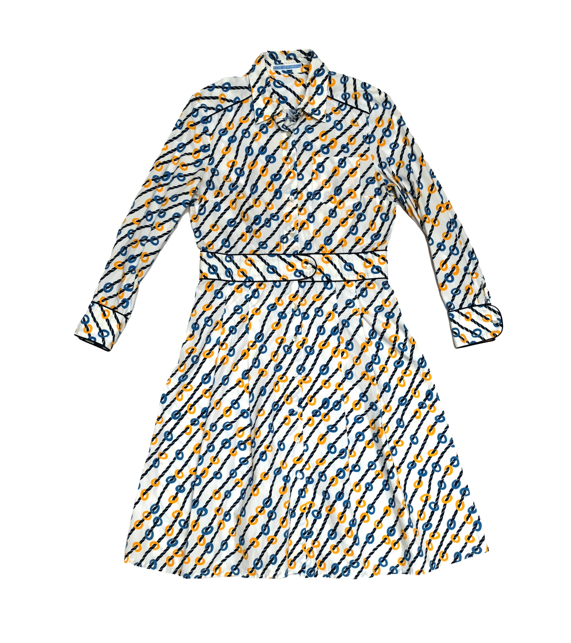 Eley Kishimoto Nautical Cotton Shirt Dress, UK12-14