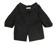 Marni Short Jacket in Charcoal Grey Wool, UK12-14