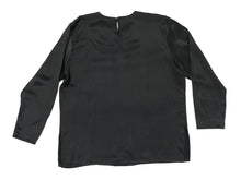 Yves Saint Laurent Vintage Pleated Top in Black Silk, UK10