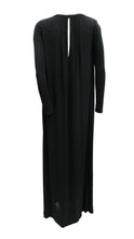 Yves Saint Laurent 1970s Vintage Maxi Dress in Black Jersey, UK10