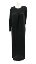 Yves Saint Laurent 1970s Vintage Maxi Dress in Black Jersey, UK10