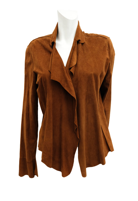 Jacket or Overshirt in Soft Brown Suede, UK14