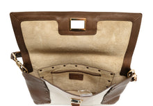 Anya Hindmarch Coffee and Cream Leather Shoulder Bag,  M
