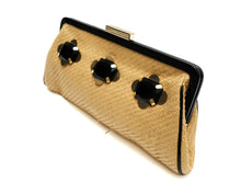 Anya Hindmarch Embellished Clutch Bag in Woven Straw