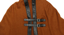 Hermès Vintage Cape in Brown Cashmere with Leather Trim, O/S
