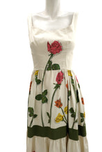 Frank Usher Vintage Sleeveless Tiered Dress in Rose Print, UK10
