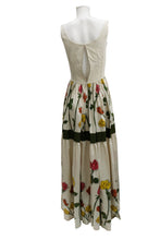 Frank Usher Vintage Sleeveless Tiered Dress in Rose Print, UK10