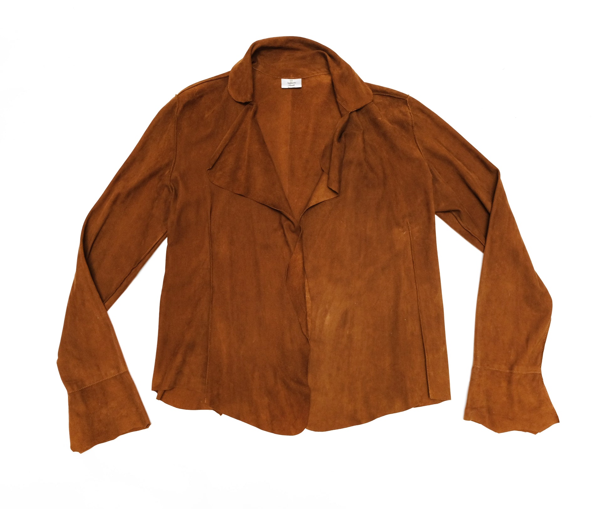 Jacket or Overshirt in Soft Brown Suede, UK14