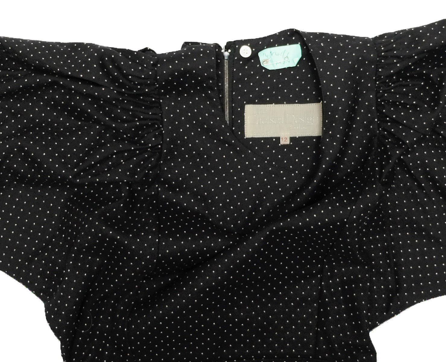 Catherine Walker for Chelsea Design Co. Vintage Navy Polka Dot Dress, UK10