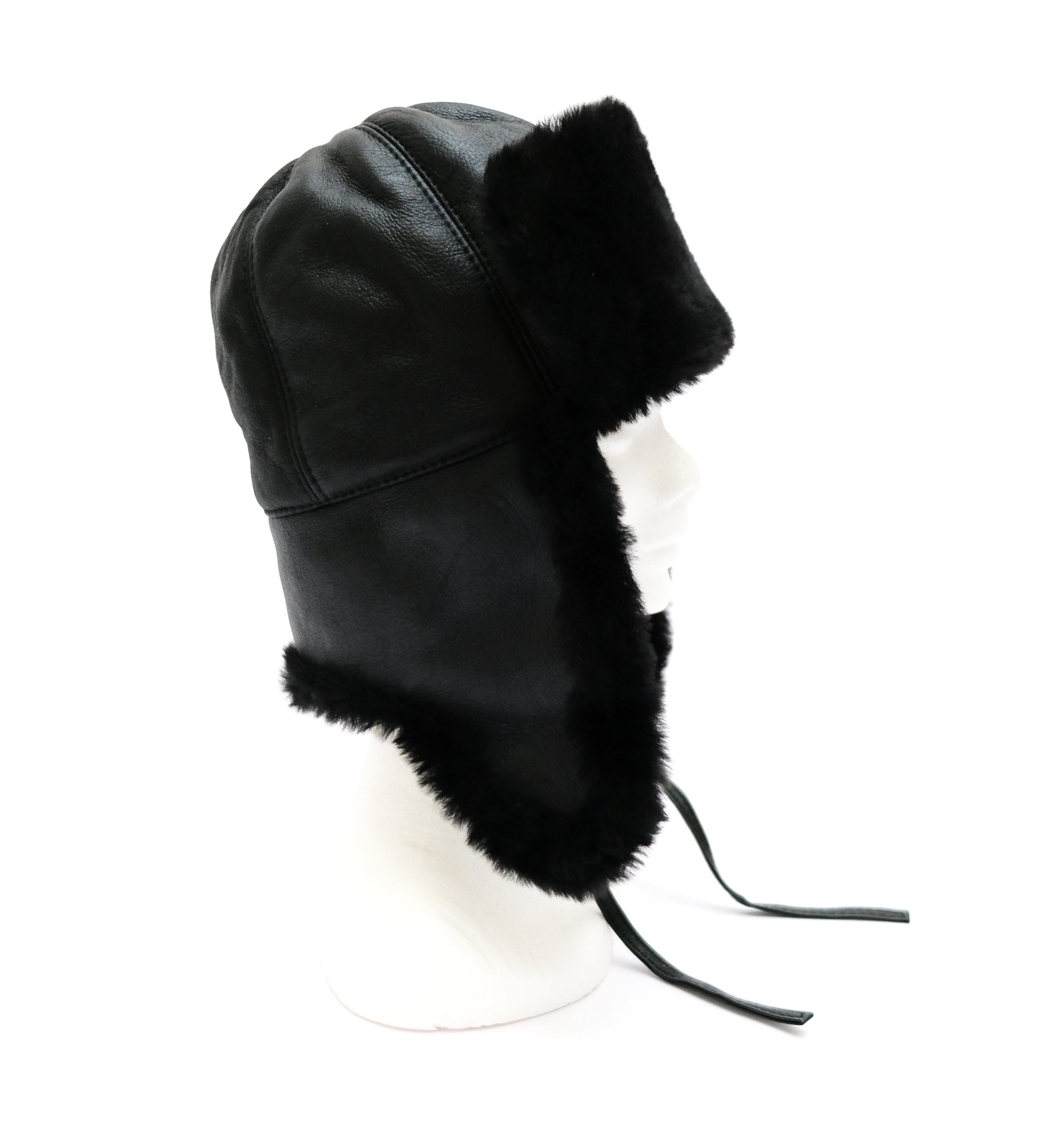 Courreges Vintage Trapper Hat in Black Shearling