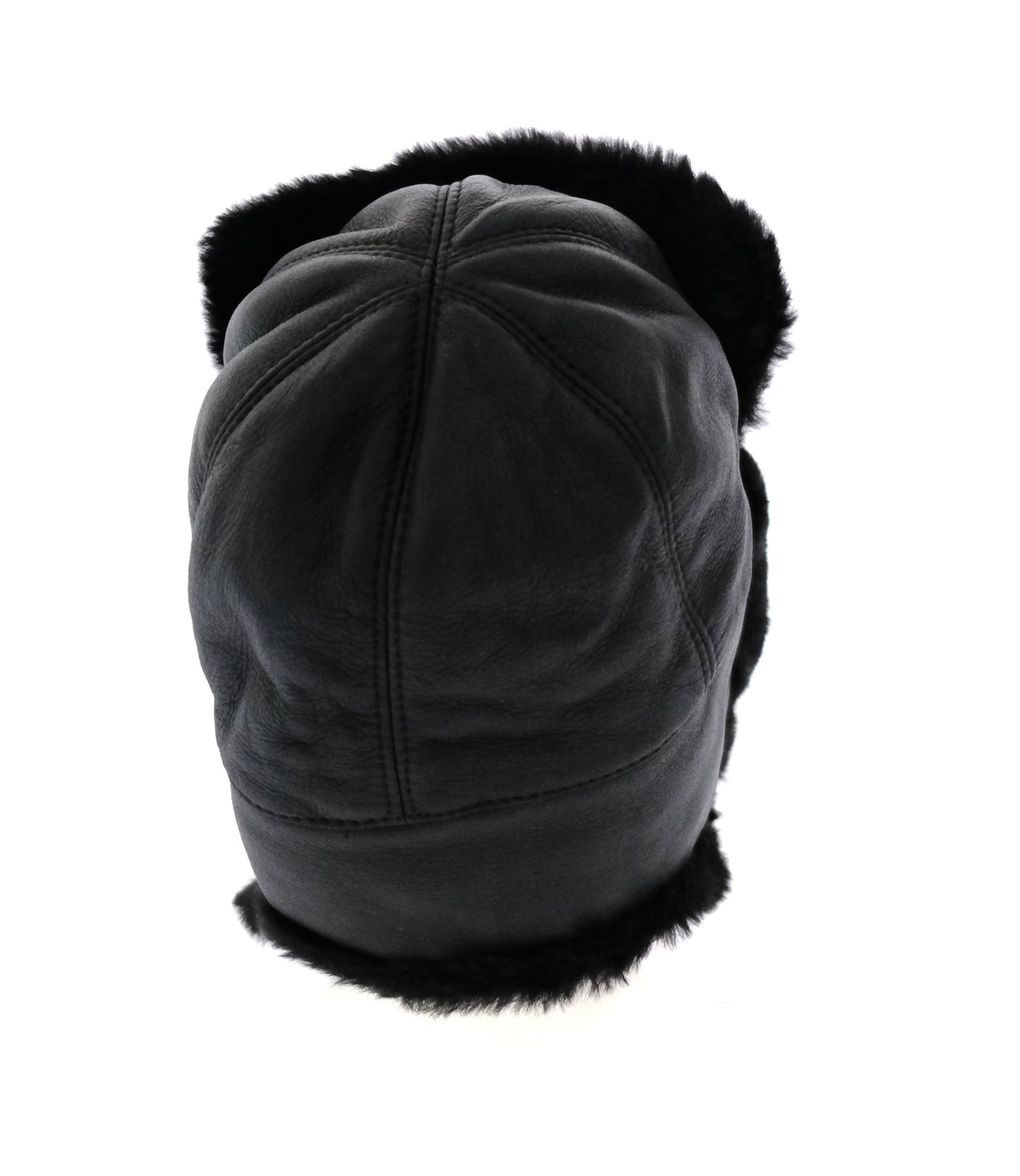 Courreges Vintage Trapper Hat in Black Shearling