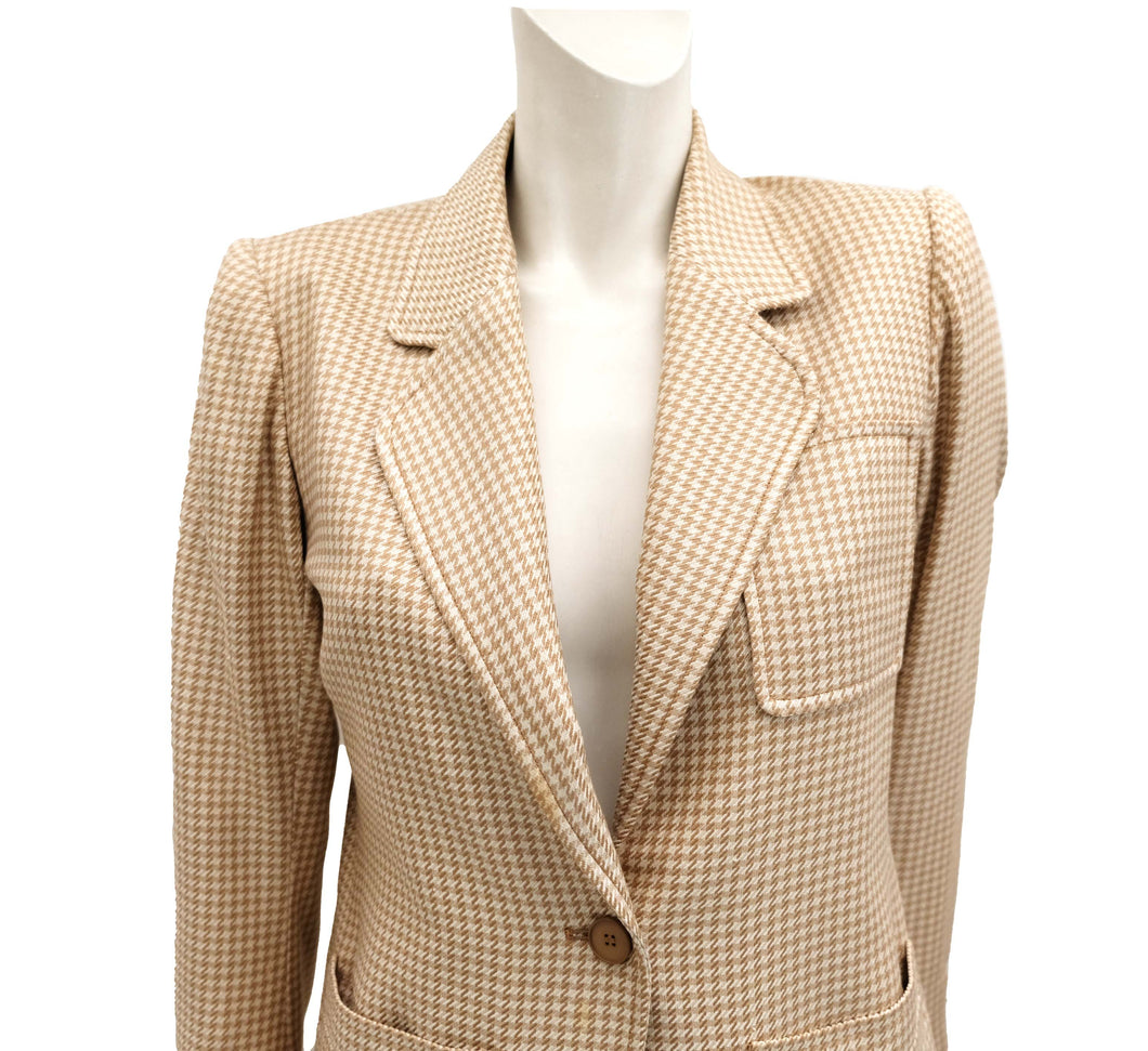 Beige on sale houndstooth blazer