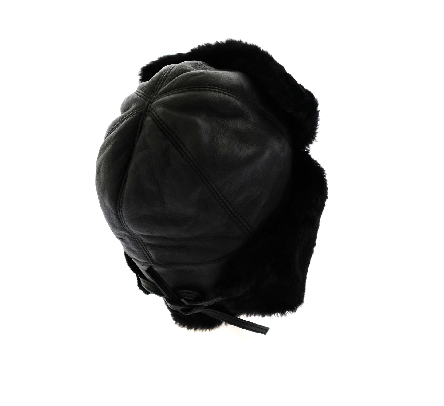 Courreges Vintage Trapper Hat in Black Shearling