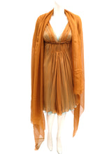 Alberta Ferretti Layered Chiffon Dress with Matching Stole, UK8