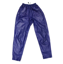 Erez Vintage Jogging Pants in Ultramarine Leather, M