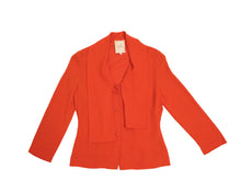 Sybilla Vintage Orange Blouse with Tie Neck, UK8