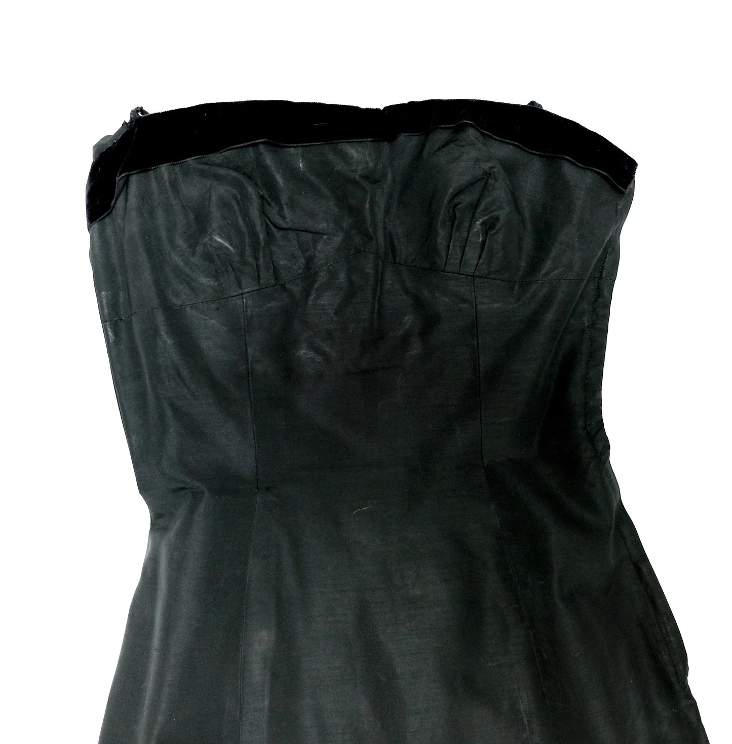 Vintage Fenwick Strapless Long Evening Dress with Net Frill, UK8