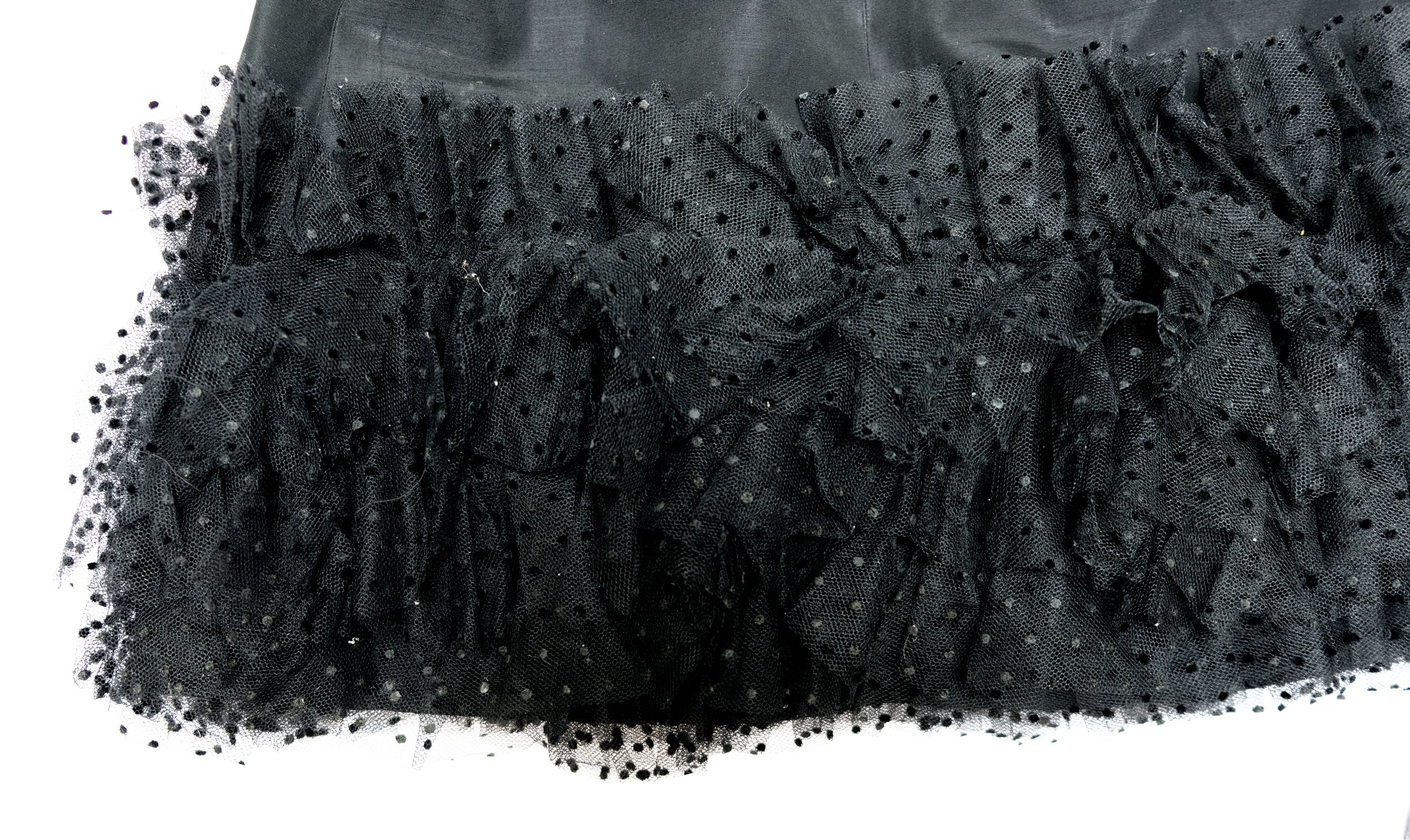 Vintage Fenwick Strapless Long Evening Dress with Net Frill, UK8