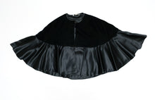 Graham Price Vintage Black Velvet and Satin Fishtail Maxi Dress with Cape, UK10