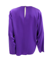 Yves Saint Laurent Vintage Blouse in Purple Silk, UK10-12