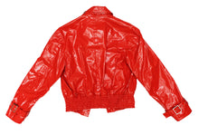 Max Mara Shiny Red Plastic 2 Piece Skirt Suit, UK12