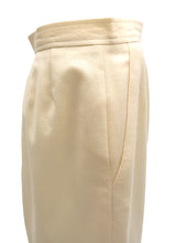 Yves Saint Laurent Vintage Pencil Skirt in Cream Wool, UK10-12