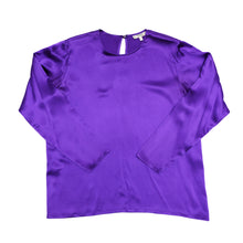 Yves Saint Laurent Vintage Blouse in Purple Silk, UK10-12