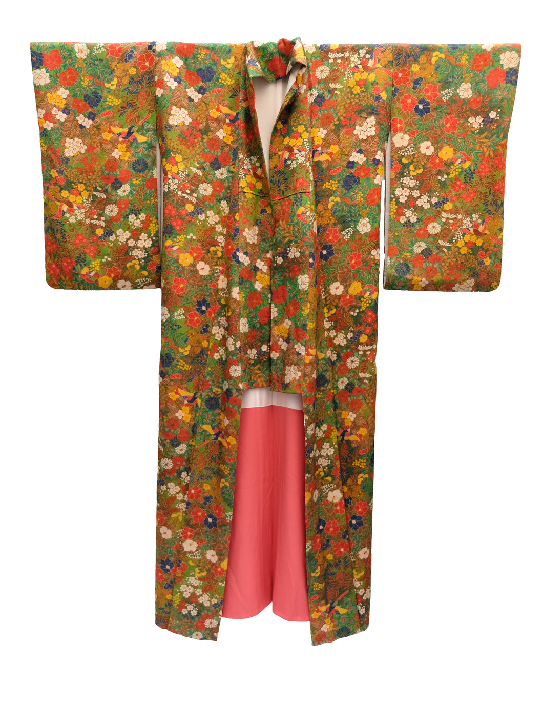 Vintage Kimono in Multicoloured Floral Silk – Menage Modern Vintage
