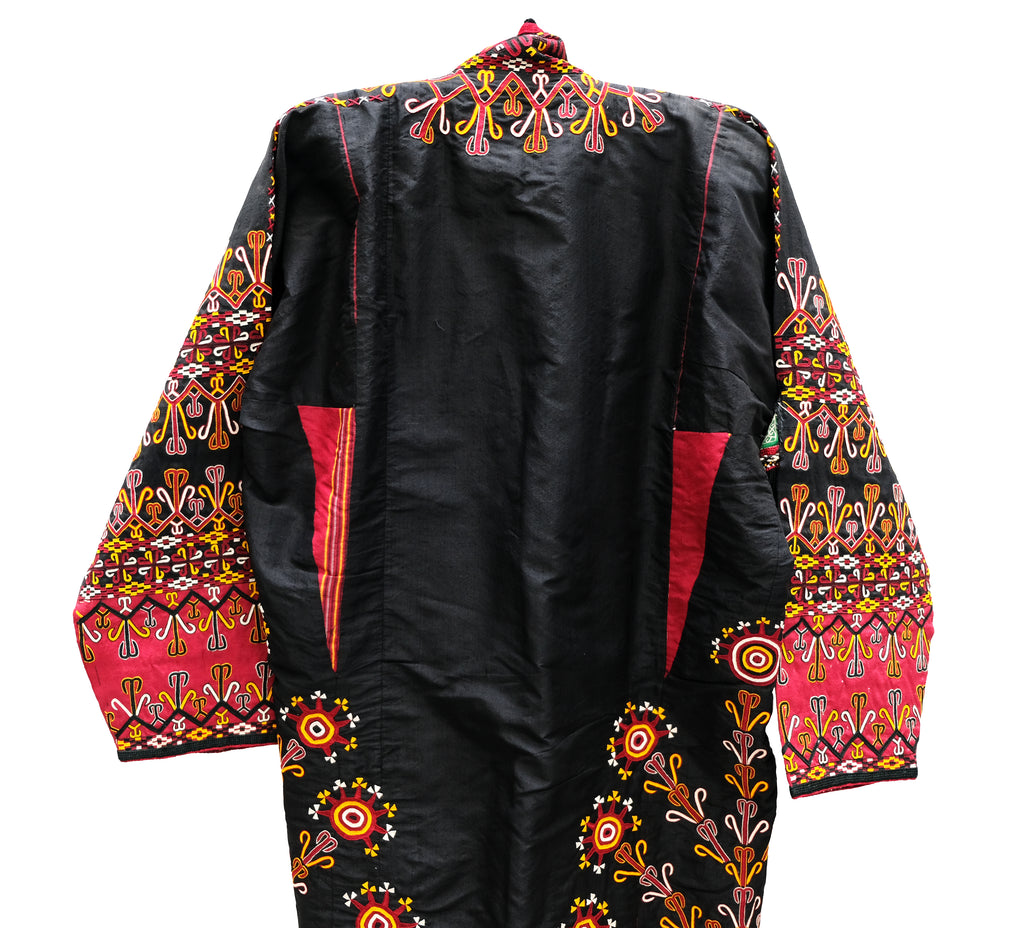 Vintage Ottoman Tekke Chypre or Chapan in Embroidered Black Silk ...
