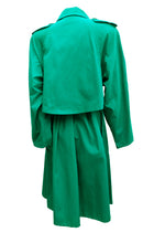Balenciaga Vintage Raincoat in Jade Green Cotton, UK12-14
