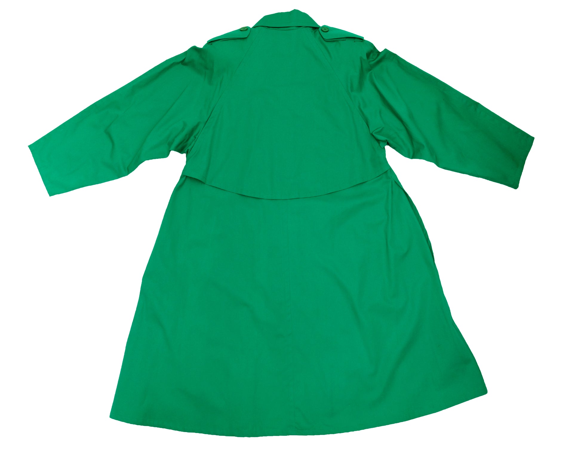 Balenciaga Vintage Raincoat in Jade Green Cotton, UK12-14