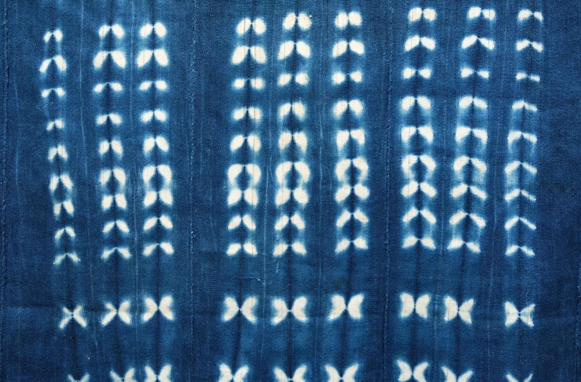 Vintage Indigo Shibori Dyed Handwoven Shawl