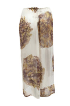 Dries van Noten Floaty Skirt in Printed Cream Silk Chiffon, UK12
