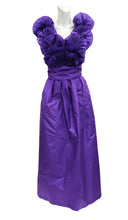 Bellville Sassoon Vintage Evening Dress in Purple Silk, UK10-12