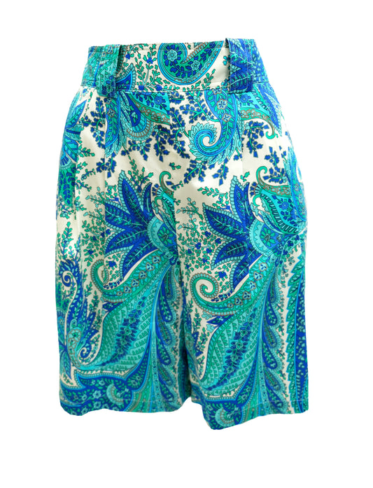 Luisa Spagnoli Bermuda Shorts in Paisley Cotton, UK12-14